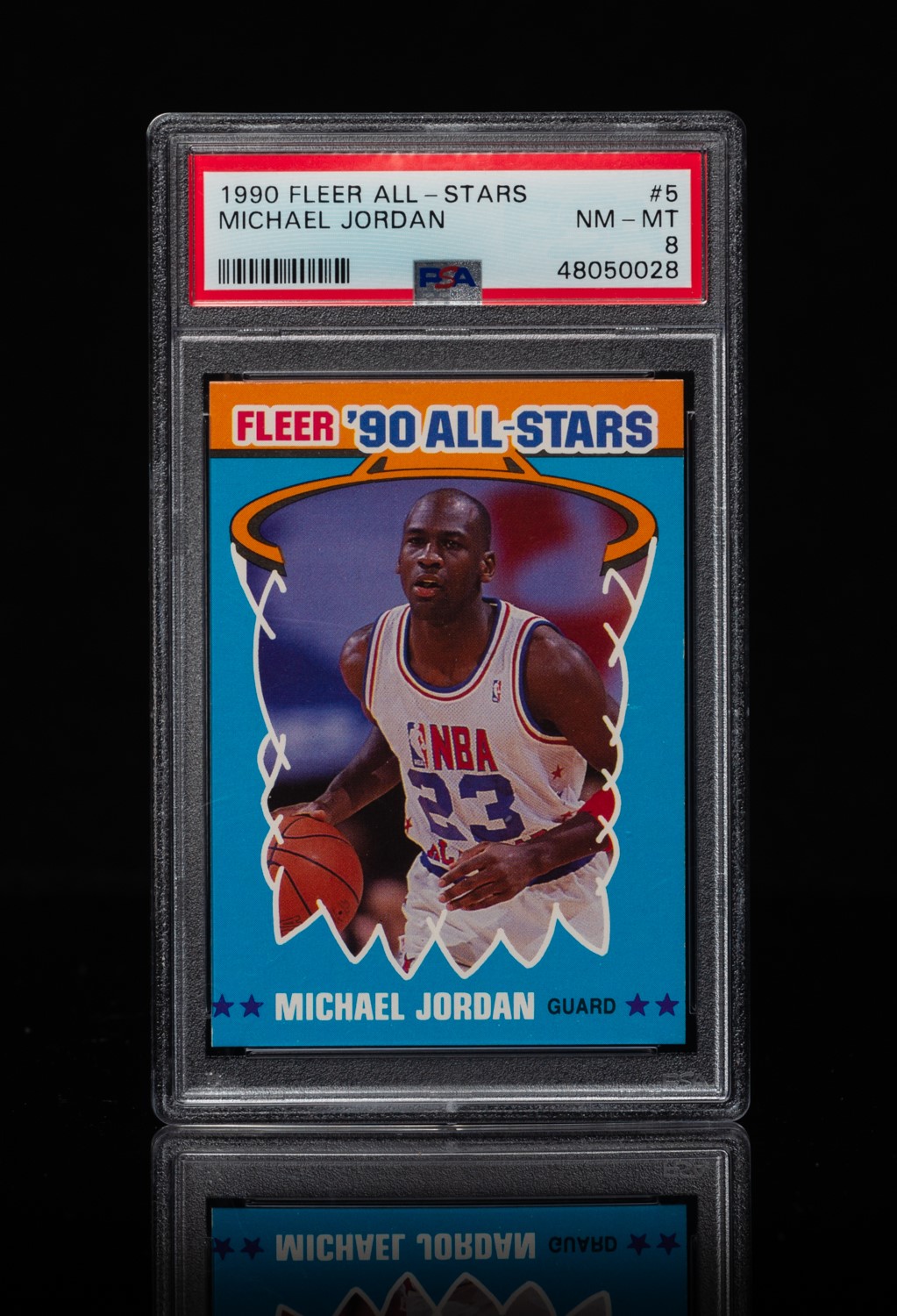 1990 Fleer All-Stars Michael Jordan Card #5 Graded NM-MT 8